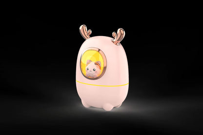 Cartoon Kitty Air Humidifier Diffuser Aroma Essential Oil Perfume with Night Light Room Plant Bedroom Cute Silent USB Power